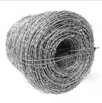 Prevent Rust Double Barbed Wire Roll 100-500m Galvanized Surface Treatment