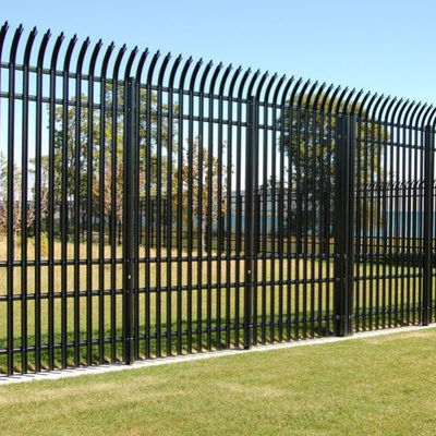 Galvanized 6x8 Security Steel Garden Fence Modern Zinc Steel Picket Fence