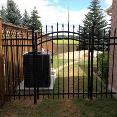 Galvanized 6x8 Security Steel Garden Fence Modern Zinc Steel Picket Fence
