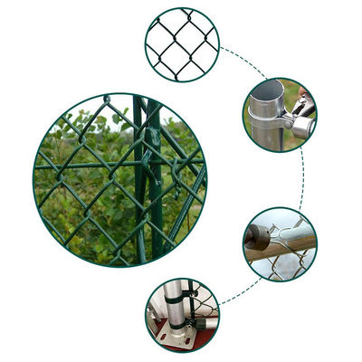 50x50mm 60x60mm Mesh Opening 6ft Chain Link Fence For Children'S Playgrounds