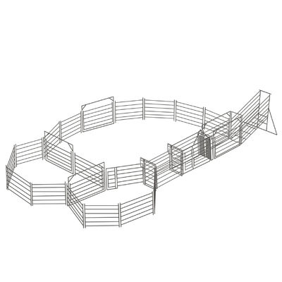 Height 1.6m Galvanized Cattle Livestock Panels Easy Assembly Farm Metal Fence