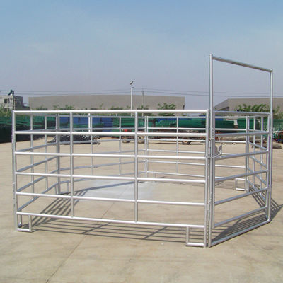 Hot Dipped Galvanized Livestock Fence Panels Easily Assembled 5 Rail Horse Panels