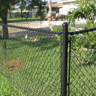 2.4m 3m Height 10m 20m Roll Chain Link Fence With Post Powder Coated