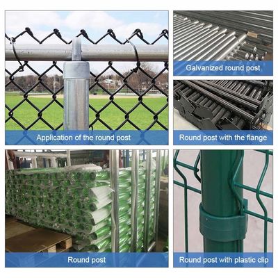 3.5mm Thick PVC Coated 8 Foot High Chain Link Fence Roll Low Carbon Steel