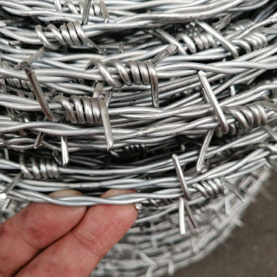 Safety Galvanized Barbed Wire Fence Wide Range Barbed Wire Pvc Coated