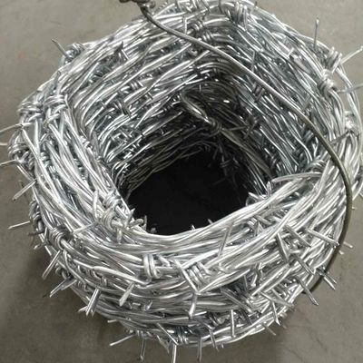 Safety Galvanized Barbed Wire Fence Wide Range Barbed Wire Pvc Coated