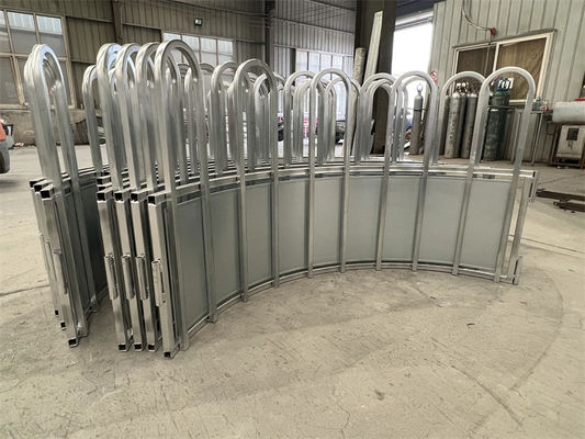 Galvanised Round Cattle Hay Feeder / 1m Round Bale Feeder For Livestock
