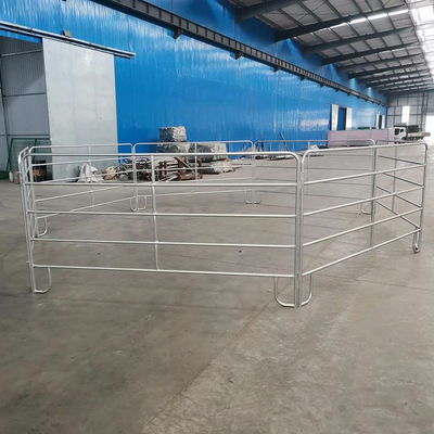 1.8m Livestock Farm Yard Fence Panels Galvanized Steel 6 Rail Horse Corral Fencing