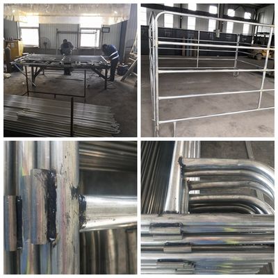 Anti Rust Round Tube Farm Horse Yard Corral Fencing Panels Galvanized