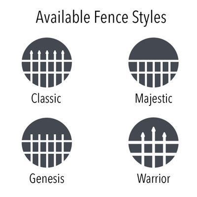 Decorative Picket Panels Black Wrought Iron Garden Fence For Home Farm Security Pool