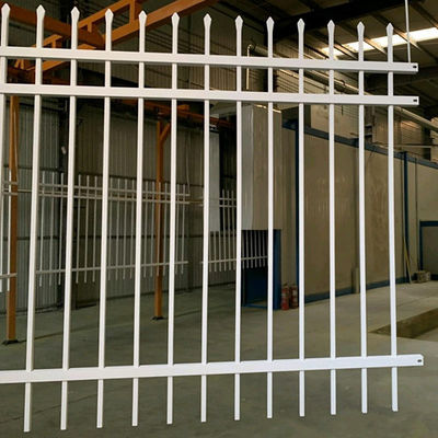 High Security Anti Rust Galvanized Outdoor Metal Fence Powder Coating Non Welded Easy To Install