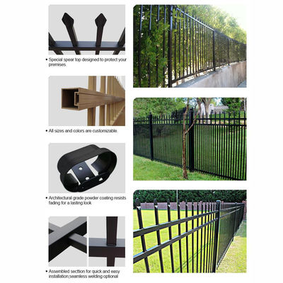 Customizable Easy To Assemble Zinc Steel Security Fence Powder Coated Metal Frame For Farm Fencing