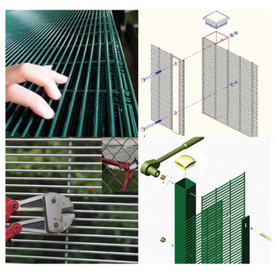 Industry Area Curved 358 Security Mesh Panels With 4 Mm Horizontal Wire And Vertical Wire