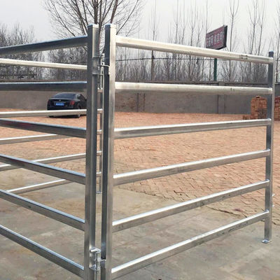 6ft Flat Bar Ranch Equipment Farm Cattle Metal Fence Panels Pasture Livestock