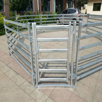 6ft Flat Bar Ranch Equipment Farm Cattle Metal Fence Panels Pasture Livestock