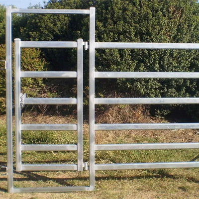6ft Flat Bar Ranch Equipment Farm Cattle Metal Fence Panels Pasture Livestock