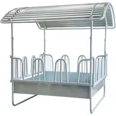 1.75m Customized Square Hay Feeders For Cattle Horse Eating With Roof
