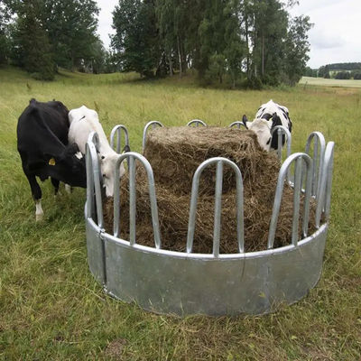 Durable Galvanised Round Metal Cattle Feeder  / Metal Round Bale Feeder