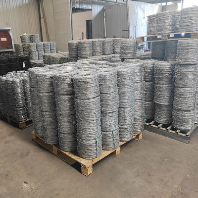 10/12/12.5/14 Gauge 2 Point Barbed Wire Security Fence Black Galvanized
