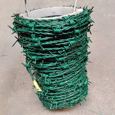Hot Dip Galvanizing Barbed Wire Roll 400 Meters 350kgf Tensile Strength
