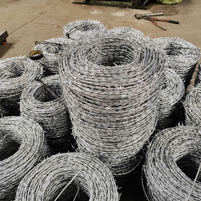 10/12/12.5/14 Gauge 2 Point Barbed Wire Security Fence Black Galvanized