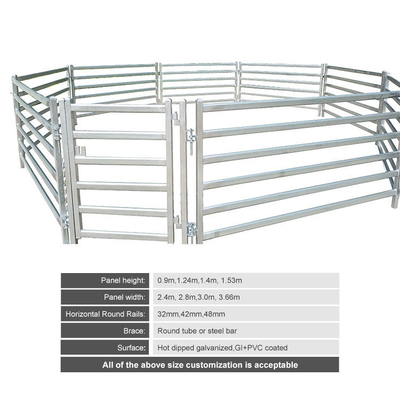 5ft Stronger Galvanized Livestock Fencing Sheep Goat Panels Gates 